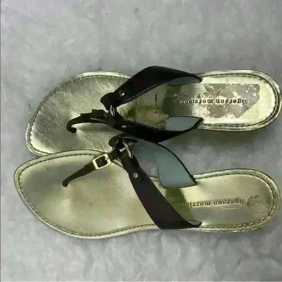 Sigerson morrison brown leather kitten heel sandal - Picture 2 of 7